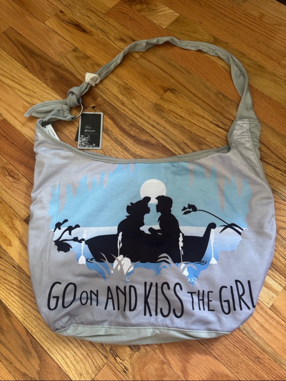 NWT Loungefly x Disney's The Little Mermaid "Kiss The Girl" Graphic Hobo Bag